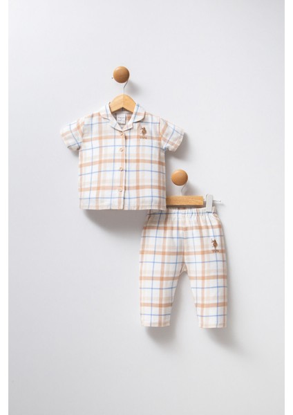 U.s.polo Kız Bebek Pijama Takımı Beyaz