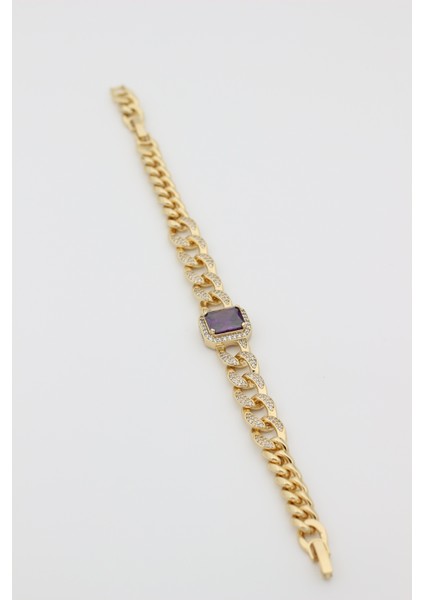 Xupıng Jewelry 14 Ayar Altın Kaplama, Burgu Model Zirkon Taşlı Bileklik modelleri