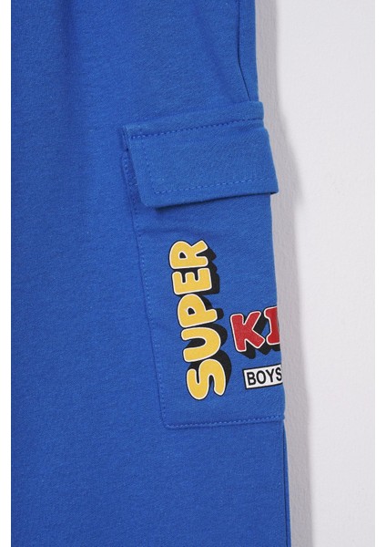 Çift Kargo Cepli Saks Renk Erkek Çocuk Eşofman Tek Alt fiyatları