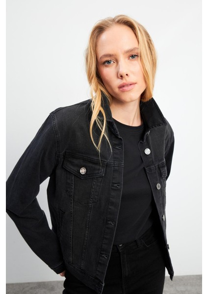 Ally Black Slim Fit Jean Ceket - Black fiyatları