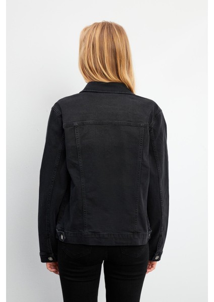 Ally Black Slim Fit Jean Ceket - Black modelleri