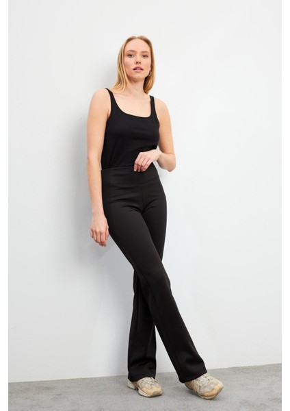 Jenna Geniş Paça Jogging Pantolon - Siyah modelleri