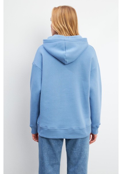 Vena Club Baskılı Sweatshirt - Mavi indirimleri