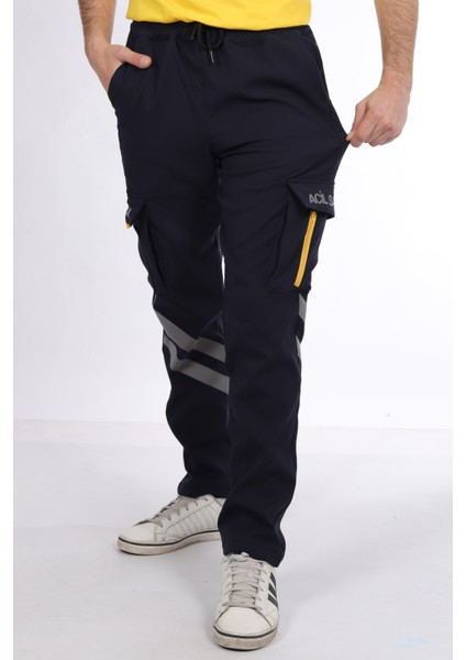 Kışlık Lacivert Likralı 112 Acil Sağlık Pantolonu Unisex