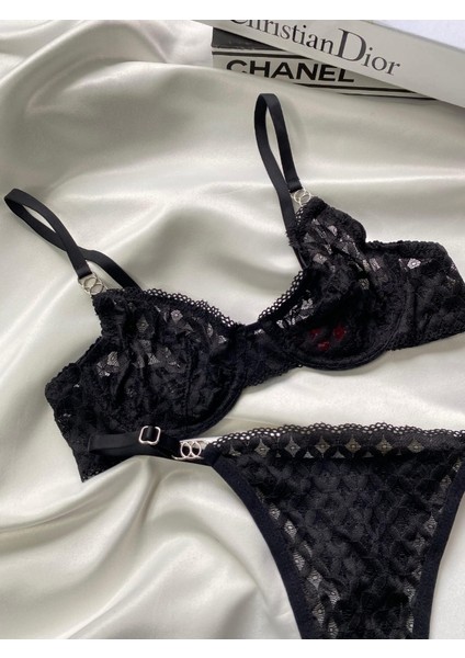 Siyah Nude Dantelli Bralet Sütyen Kilot Takım Tanga modelleri