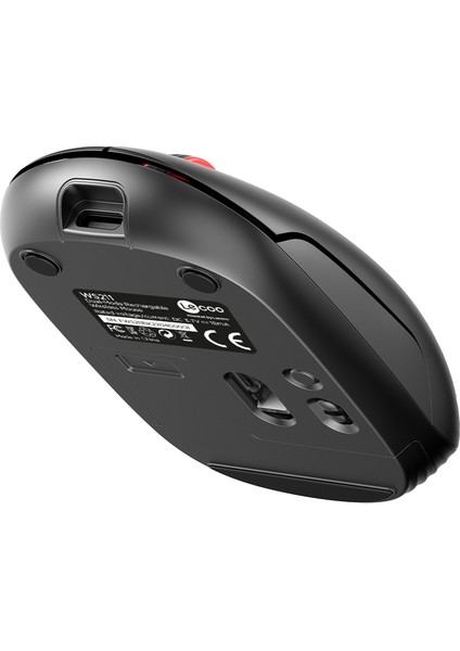 WS211 Kablosuz 1600DPI 6 Tuşlu Çift Modlu WiFi + Bluetooth Şarj Edilebilir Sessiz Optik Mouse Siyah