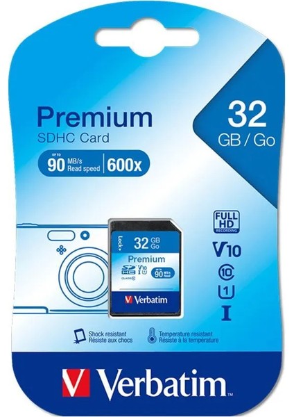 32GB 90 Mb/s 600X Sdhc Full Hd V10 Hafıza Kartı