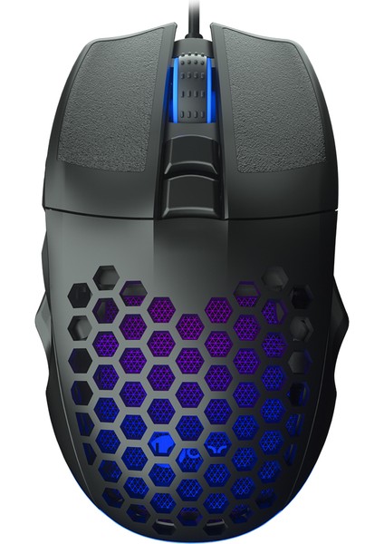 MS107 Kablolu 3200DPI 7 Tuşlu RGB LED Aydınlatmalı Gaming Optik Mouse Siyah