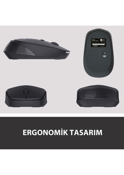 WS202 Kablosuz 1200DPI 4 Tuşlu Optik Mouse Siyah