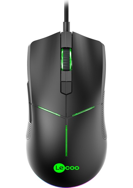 MS109 Kablolu RGB LED Aydınlatmalı 6400 DPI 8 Makro Tuşlu 132g Gaming Mouse Siyah