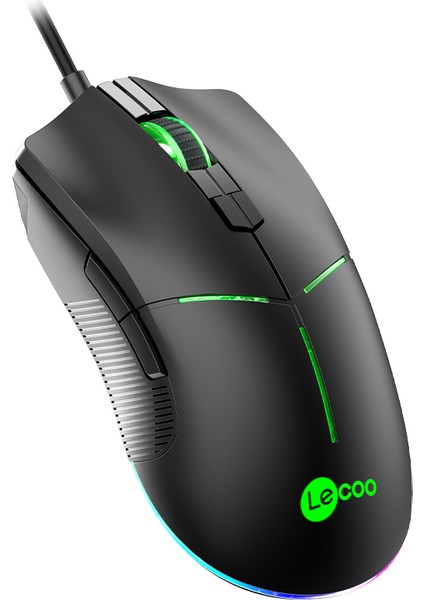 MS109 Kablolu RGB LED Aydınlatmalı 6400 DPI 8 Makro Tuşlu 132g Gaming Mouse Siyah