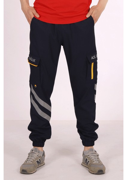 Lacivert Jogger Paça Likralı 112 Acil Sağlık Pantolonu Unisex