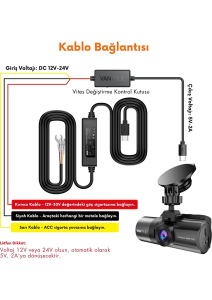 VP03 Park Gözetim Modu Kablosu