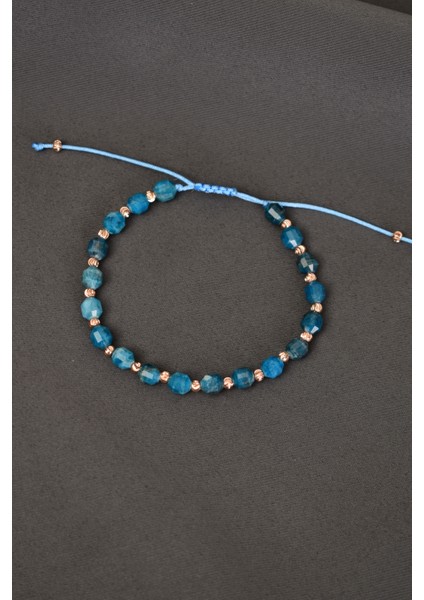 Apatit Doğal Taş Makrome Örme Bileklik Hexagonel Kesim fiyatları