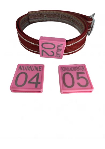 275 Adet Pembe Büyükbaş Hayvan Boyun Numaratör Takımı
