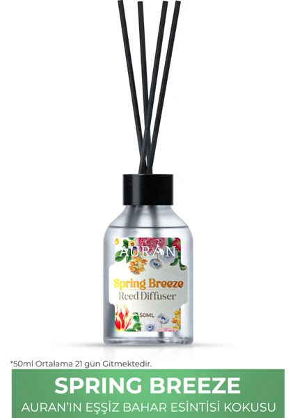 Bahar Esintisi Çubuklu Oda Kokusu Bambu Kokusu Spring Breeze Reed Diffuser 50ml