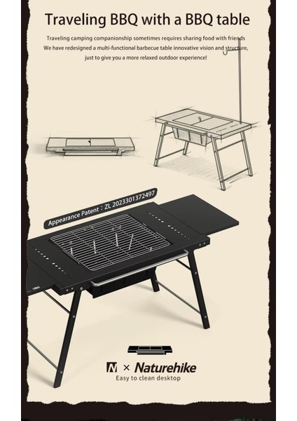 Multifunctional Travel Barbecue + Katlanabilir Masalı
