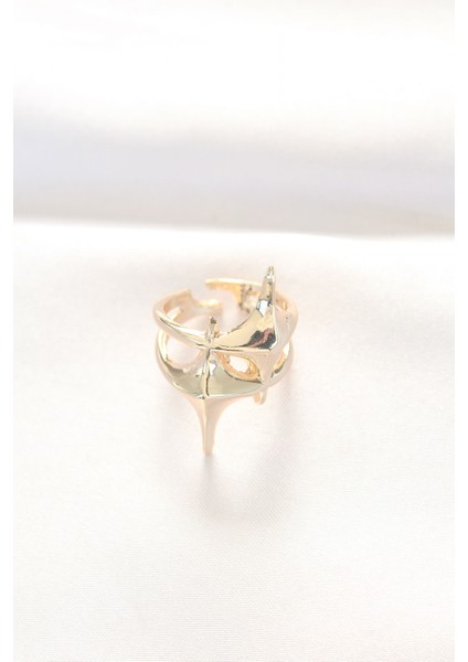 Yıldız Model Gold Renk Ayarlanabilir Yüzük - TJ-BYK3144 fiyatları