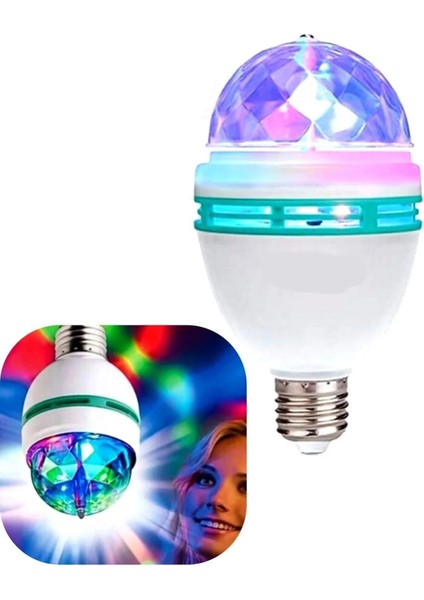 Büyük Boy Disko Topu LED Ampul Renk Şöleni Işık