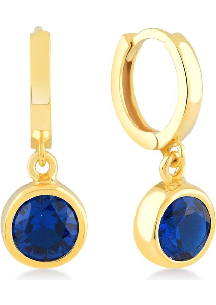 Safir Zirconia Taşlı Moon Küpe