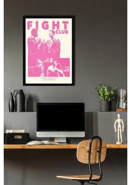 Fight Club Çerçeveli Tablo - Dövüş Kulübü Film Posteri Tablo fiyatları