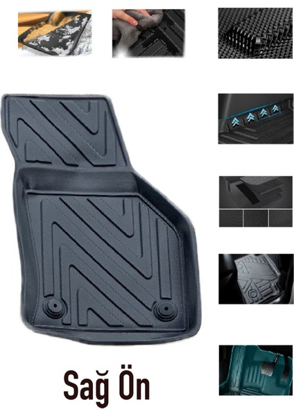 NewDeco Seat Arona 2017 ve Sonrasi Için 5,5d Carbon Style Havuzlu Paspas - Tpe Malzeme