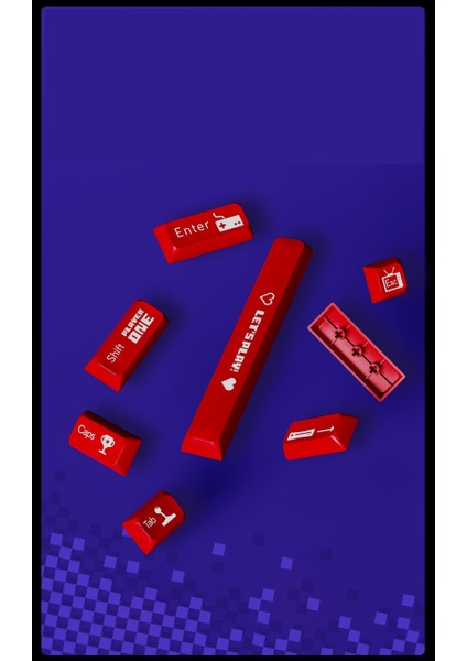 AK870 Mc Kablolu Mekanik Oyun Klavyesi Kırmızı Klavye Brown Switch