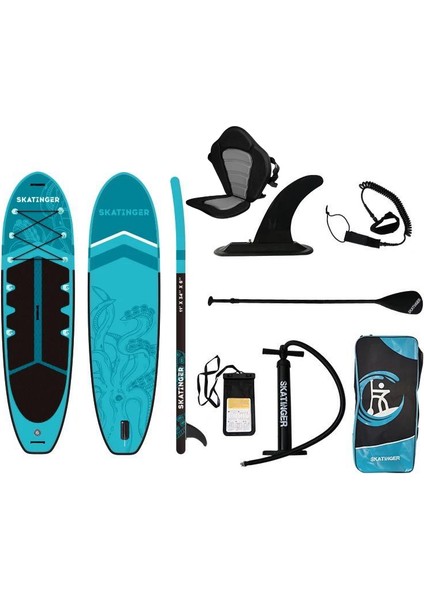 Koltuklu Octopus Sup Paddle Board 335X86X15CM Ultra Geniş Şişme Sörf Tahtası Premium Set