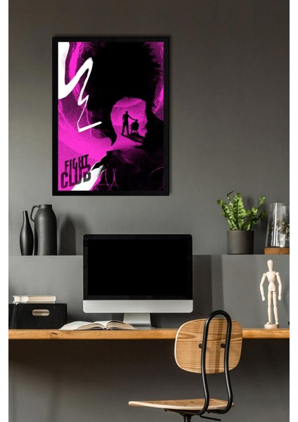 Fight Club Çerçeveli Tablo - Dövüş Kulübü Film Posteri Tablo fiyatları