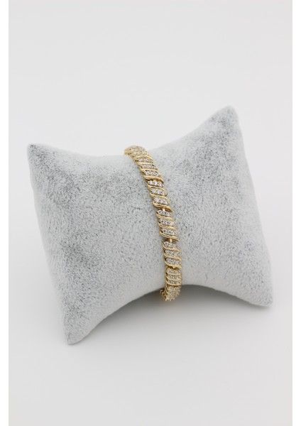 Xupıng Jewelry 14 Ayar Altın Kaplama, Zigzag Bileklik