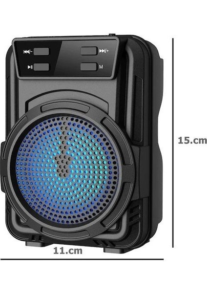GTS-1346 Ledli Bluetooth Hoparlör-Fm Radyo