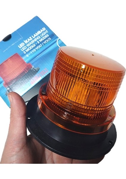 5 Adet Çakarlı Tepe Lambası Çakmak Fişli Mıknatıslı 8-110V