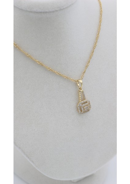 Xupıng Jewelry 14 Ayar Altın Kaplama, Baget Kolye