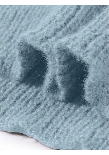 Erkek Mavi Regular Fit Bisiklet Yaka Örgülü Triko fırsatları