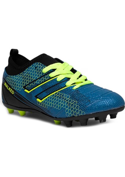 107-25 Halı Saha Çivili Krampon Mavi Sarı 36-39