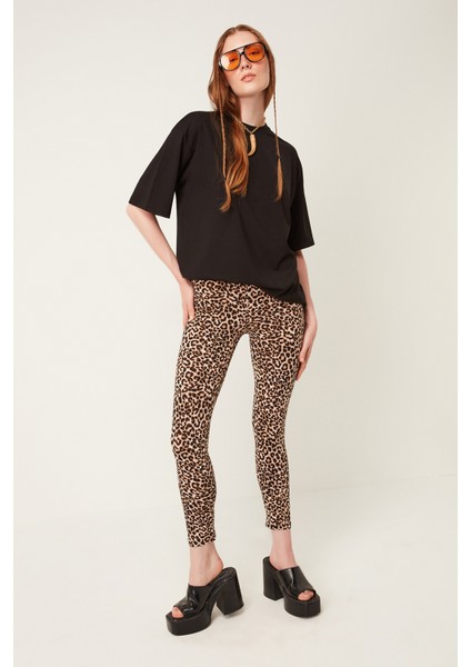 Leopar Desenli Tayt
