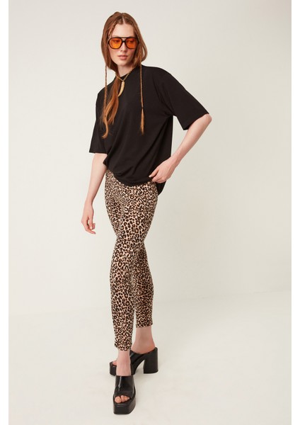 Leopar Desenli Tayt