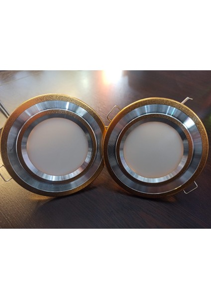 K2 KLS918 3000K Sarı 5W Gold Kasa 24 Smd Ledli Spot Armatür 2 Lİ