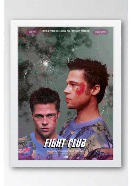 Fight Club Çerçeveli Tablo - Dövüş Kulübü Film Posteri Tablo