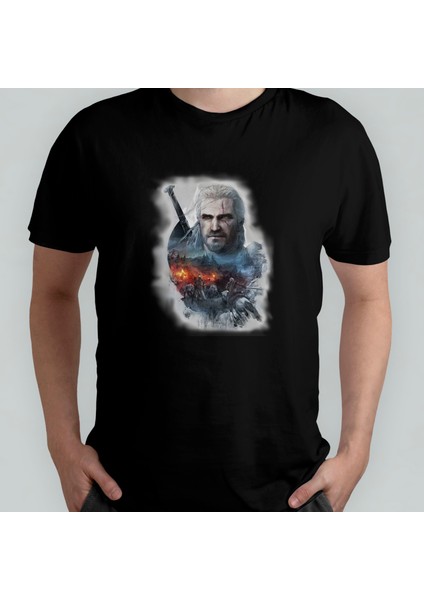 The Witcher 3 Wild Hunt %100 Pamuklu Bisiklet Yaka T-Shirt Model 6
