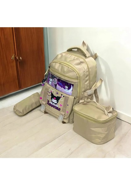 Çocuk 3'lü Takım Su Geçirmez Ilk ve Ortaokul Sırt Çantası Kore Modeli modelleri