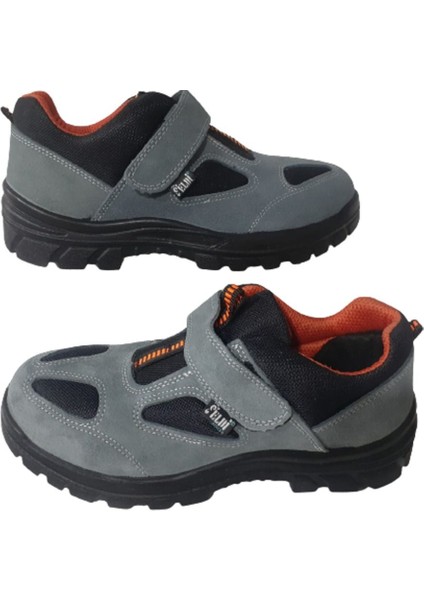 Çiğdem Eldi-Iş Güvenliği-Çelik Burun Ayakkabı - Gri-Turuncu - 46
