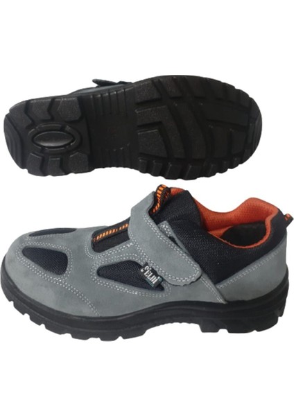 Çiğdem Eldi-Iş Güvenliği-Çelik Burun Ayakkabı - Gri-Turuncu - 42 fırsatları