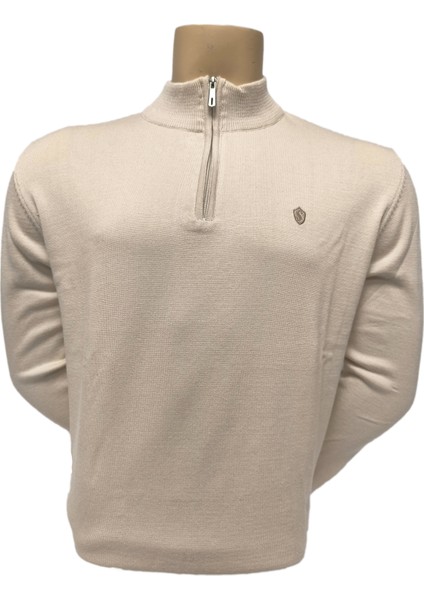 Erkek Kazak Fermuarlı Yarım Balıkçı Basıc