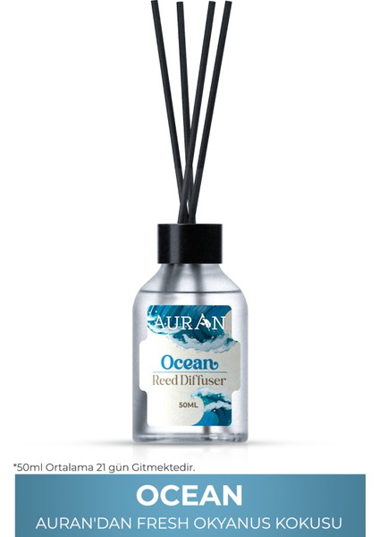 Okyanus Çubuklu Oda Kokusu Bambu Kokusu Ocean Reed Diffuser 50ml