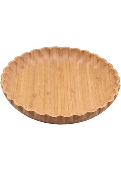Dayanıklı Bambu Tırtıklı Kenarlı Kase 20 cm