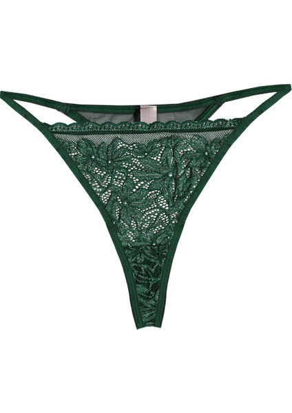 Delicia Yeşil Kadın Dantelli String Külot