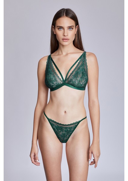Delicia Yeşil Kadın Dantelli String Külot fiyatları