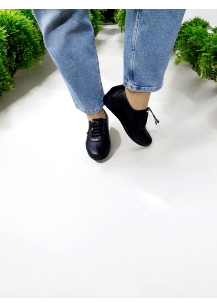 Kadın Lastikli Ayarlanabilir Düz Kalın Topuk Spor Babet Ayakkabı fiyatları