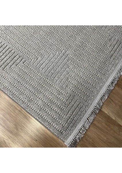 Vega S5511A Açık Gri Hav Toz Vermez Hasır Dokuma Modern Makina Halısı